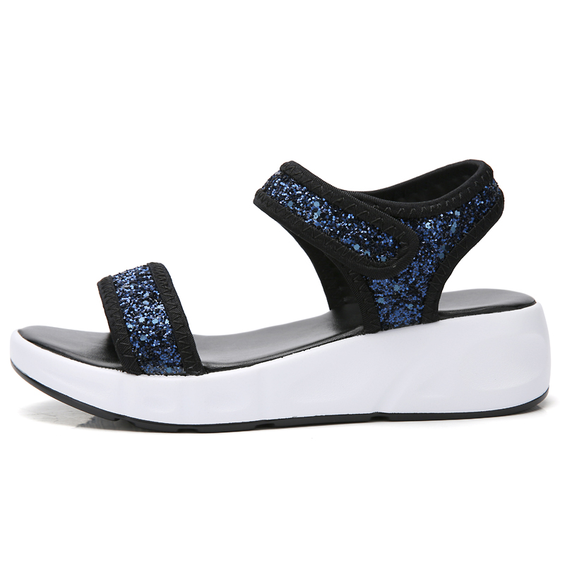 Women Sandals Shoes Thick Sole Sequined Cloth Flat Platform Beach Sandals Women Gladiator Ladies Summer Shoes, Black
Women Sandals Shoes Thick Sole Sequined Cloth Flat Platform Beach Sandals Women Gladiator Ladies Summer Shoes, Black