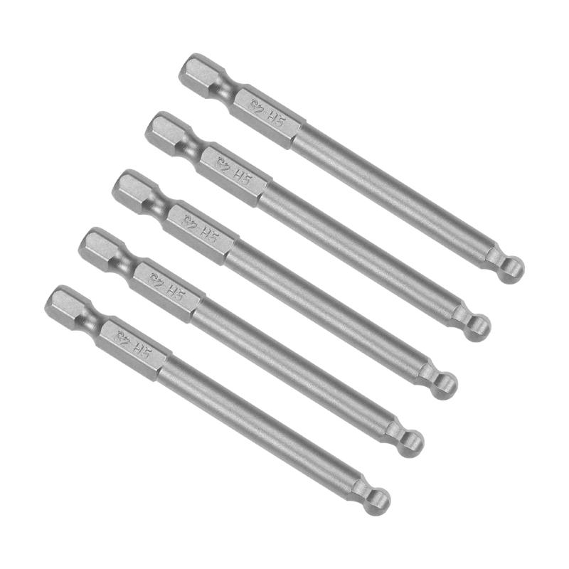 uxcell 5 Pcs H5 (5mm) Ball End Screwdriver Bits, S2 Steel Magnetic 2.95 Inch Long Drill Bit with 1/4 Inch Hex Shank
uxcell 5 Pcs H5 (5mm) Ball End Screwdriver Bits, S2 Steel Magnetic 2.95 Inch Long Drill Bit with 1/4 Inch Hex Shank