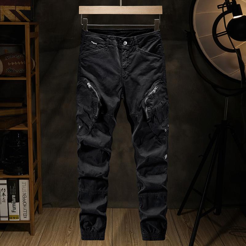 Fashion tide Simple brand mens harem pants multi-pocket slim mens overalls zipper Big pocket jogging homme pantalon, Black
Fashion tide Simple brand mens harem pants multi-pocket slim mens overalls zipper Big pocket jogging homme pantalon, Black