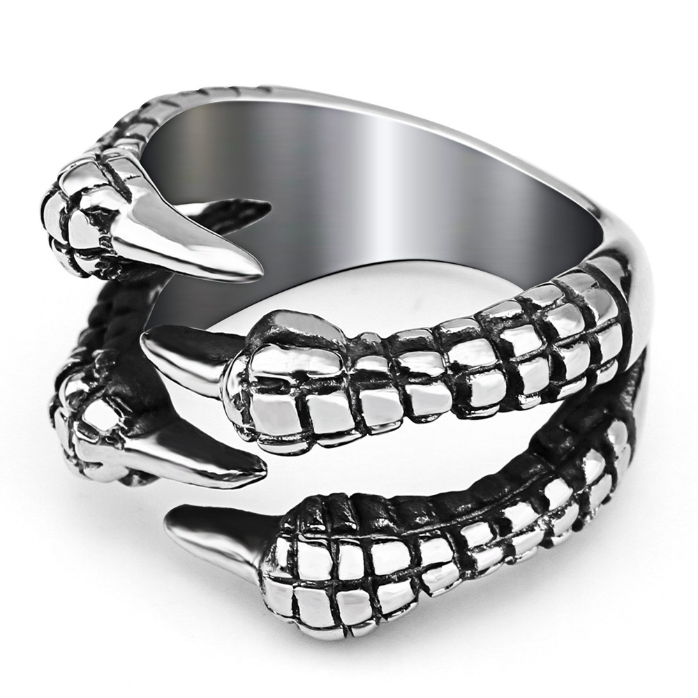 Men's Stainless Steel Gothic Eagle Claw Punk Ring Vintage Cool Band JewelryPersonality Punk Animal Rings for Male Women
Men's Stainless Steel Gothic Eagle Claw Punk Ring Vintage Cool Band JewelryPersonality Punk Animal Rings for Male Women