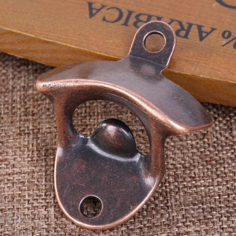 10pcs/lot Retro Wall Mounted Bottle Opener Beer Opener for Wine Soda Glass Cap Opener Kitchen Bar Restaurant Gift