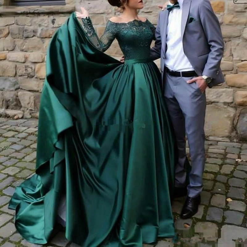Dark Green Evening Dresses Long Sleeves Prom Dress Lace Applique Vintage Plus Size Long Formal Party Gowns Saudi Arabia Vestido de fiesta, Silver
Dark Green Evening Dresses Long Sleeves Prom Dress Lace Applique Vintage Plus Size Long Formal Party Gowns Saudi Arabia Vestido de fiesta, Silver