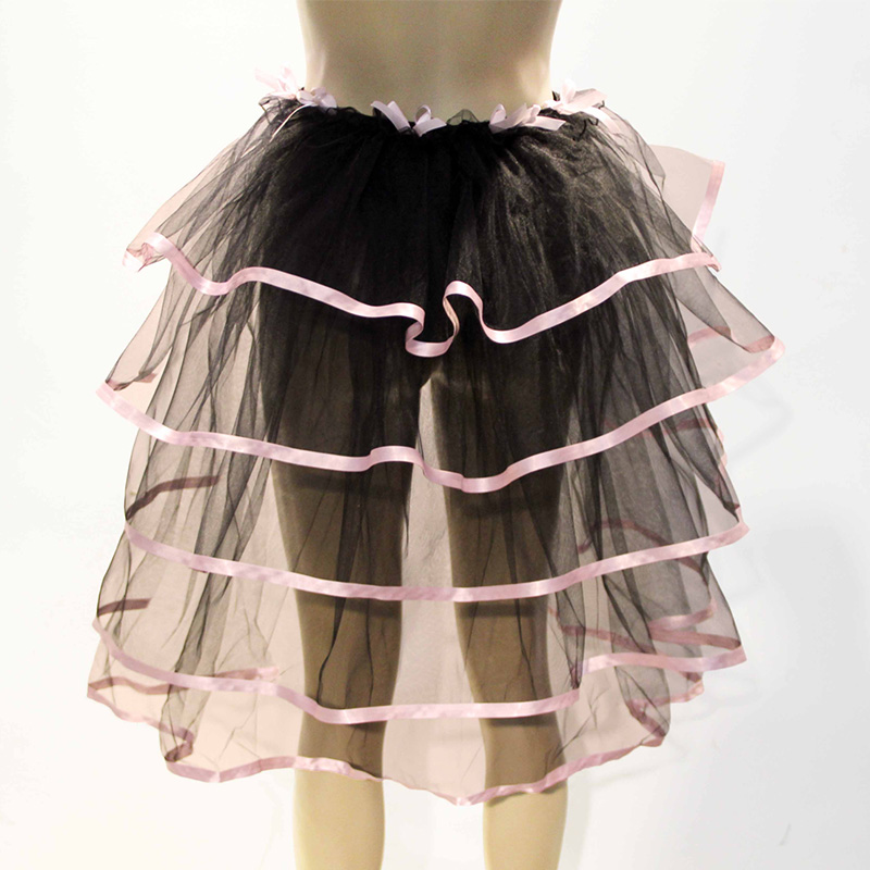 Women Layered Mesh Tutu Skirt Party Queen Satin Striped Hem Sexy Club Dance Party Ruffle Ball Gown Skirts Faldas Mujer Jupe