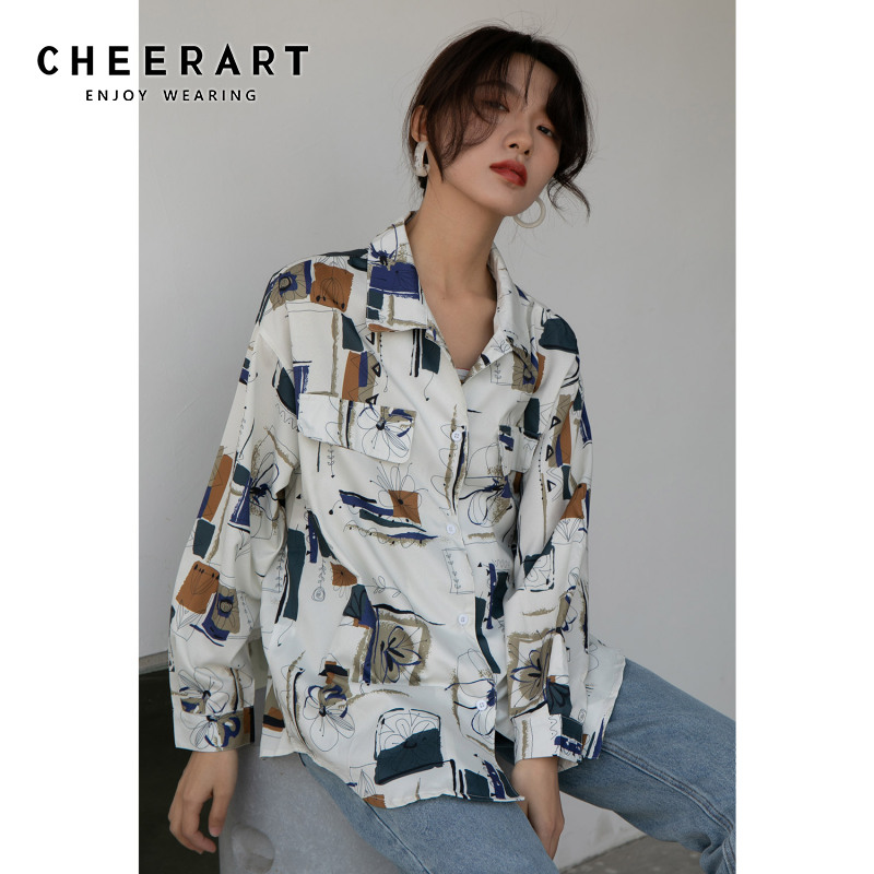 CHEERART Korean Shirt Long Sleeve Button Up Shirt White Loose Blouse Casual Tops For Women Aesthetic Collar 2020 Spring, As pic
CHEERART Korean Shirt Long Sleeve Button Up Shirt White Loose Blouse Casual Tops For Women Aesthetic Collar 2020 Spring, As pic