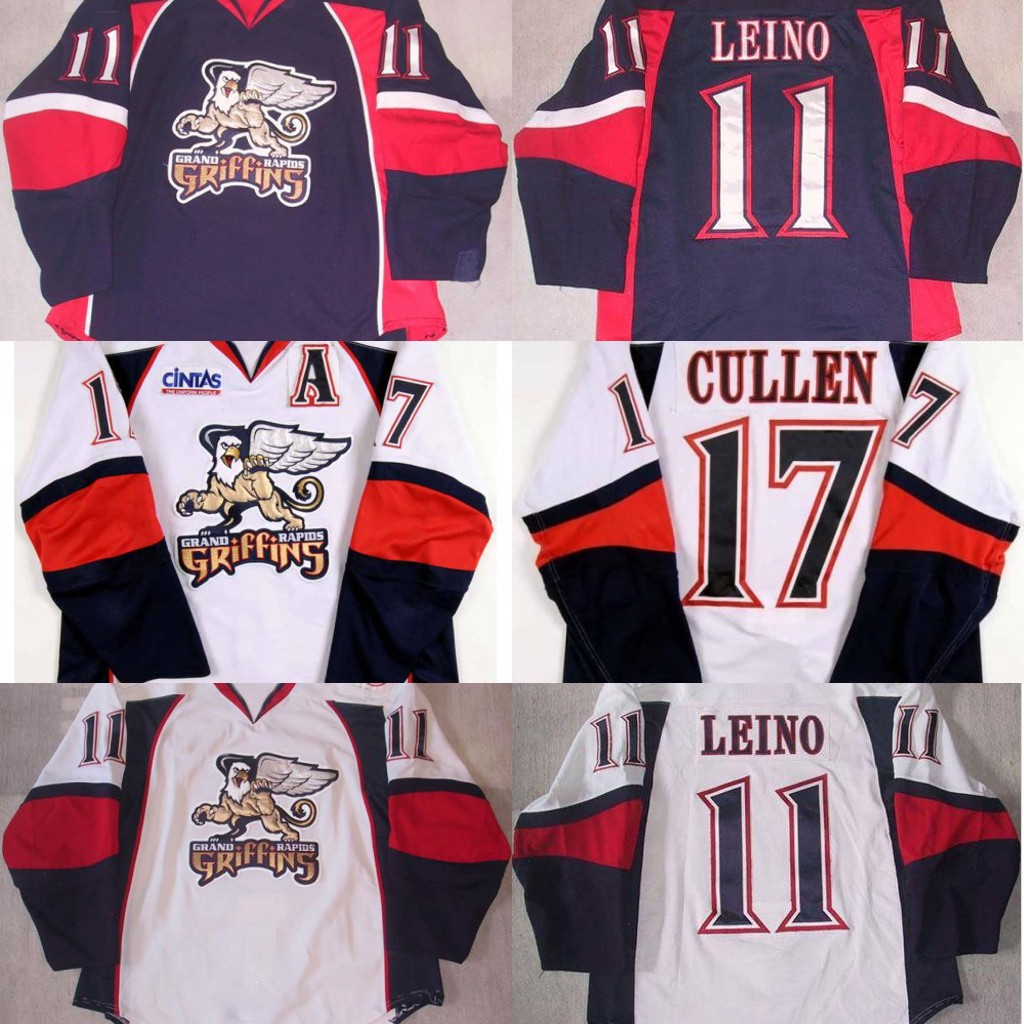 Grand Rapids Griffins 11 Ville Leino 17 Mark Cullen 100% Embroidery Mens Womens Youth cusotm any name any number Hockey Jersey, Black;red
Grand Rapids Griffins 11 Ville Leino 17 Mark Cullen 100% Embroidery Mens Womens Youth cusotm any name any number Hockey Jersey, Black;red