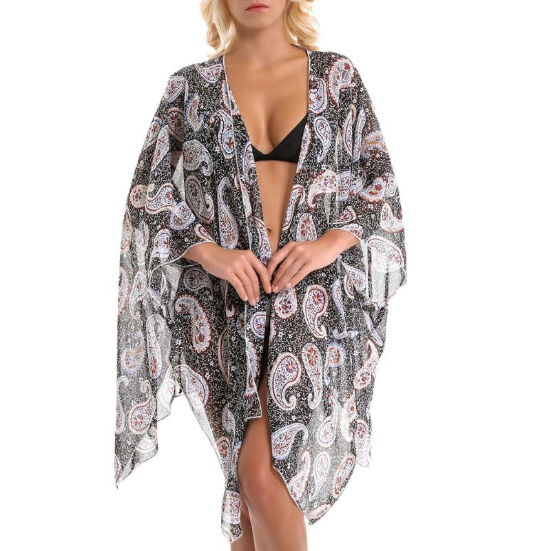 Chiffon Perspective Swimsuit Beach Dress Women Beach Smock Print Swimwear Tunic Shawl Cardigan Bikini Cover Up Kaftan Cape
Chiffon Perspective Swimsuit Beach Dress Women Beach Smock Print Swimwear Tunic Shawl Cardigan Bikini Cover Up Kaftan Cape