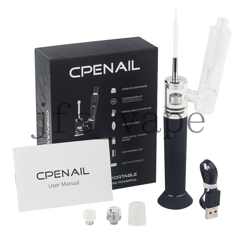 Hotsale CPENAIL kit 1100mah Portable Wax Pen Dab Rig Nail Pot Ceramic Quartz Electric H GR2 pure Ti ecigarette Vaporizer Vapor Glass bongs kits
Hotsale CPENAIL kit 1100mah Portable Wax Pen Dab Rig Nail Pot Ceramic Quartz Electric H GR2 pure Ti ecigarette Vaporizer Vapor Glass bongs kits
