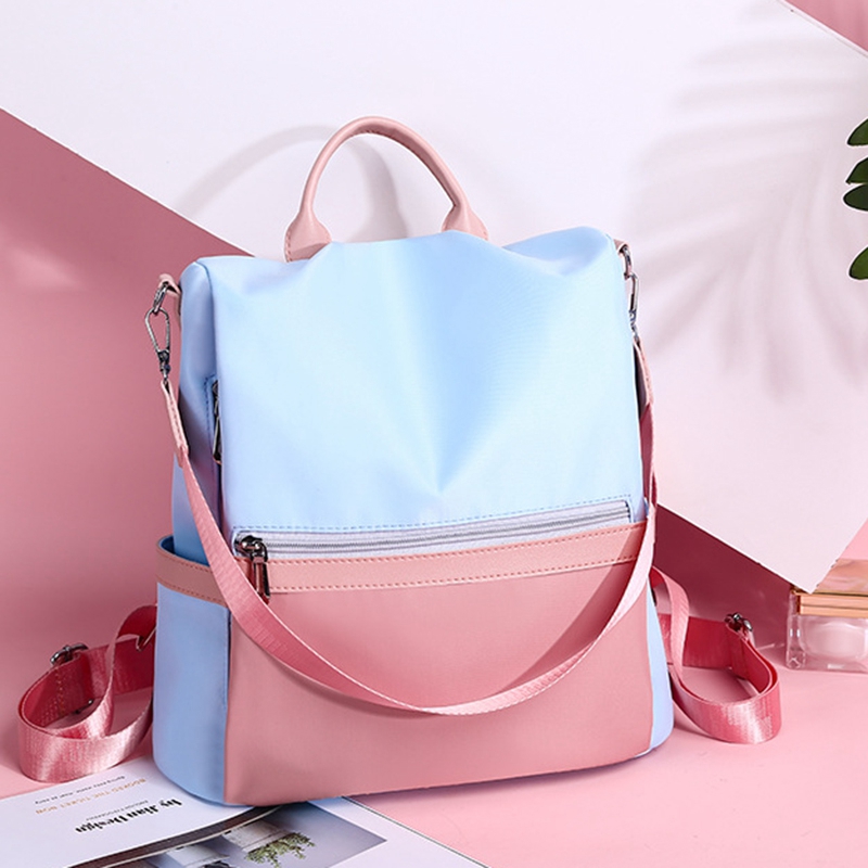 NEW-Fashion Casual Oxford Women'S Anti-Theft Backpack Retro Backpack Female Large Capacity Travel Bag1