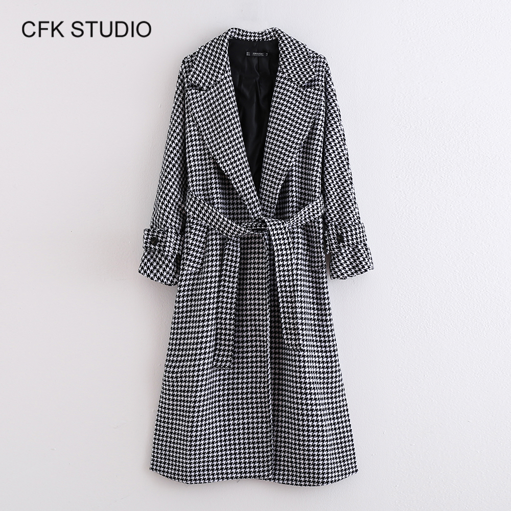 2019 Autumn winter new women straight Slim thin plaid printed elegant coat Female long cardigans, Beige
2019 Autumn winter new women straight Slim thin plaid printed elegant coat Female long cardigans, Beige