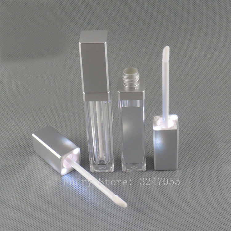 103050pcs 75ml Empty Makeup DIY Lip Gloss Bottle Blacksilver Square Lipgloss Tube with LED Light Mirror Labial Glair Bottle8677087