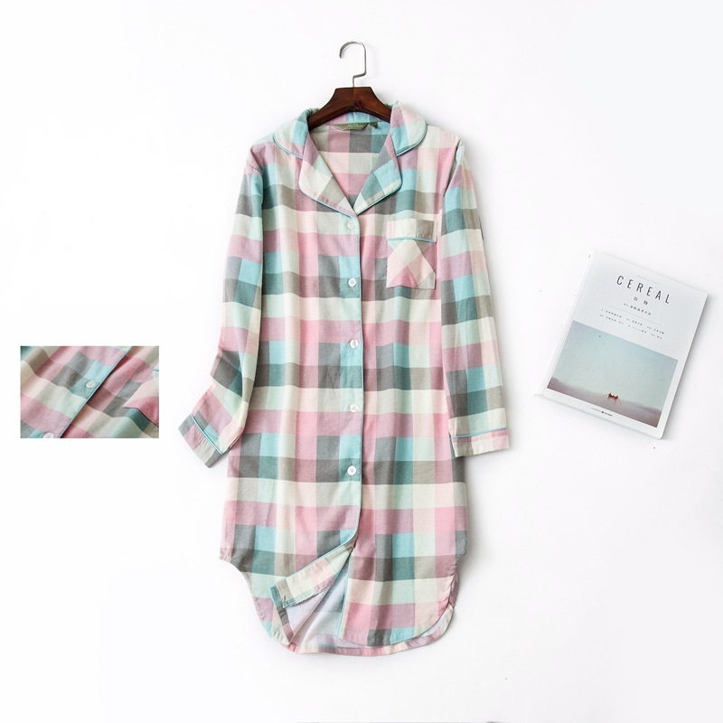 Plus Size Plaid Sexy Sleepshirts Cotton women Nightdress Spring long sleeves Simple Nightgown for Women Soft Nightwear, Purple plaid
Plus Size Plaid Sexy Sleepshirts Cotton women Nightdress Spring long sleeves Simple Nightgown for Women Soft Nightwear, Purple plaid