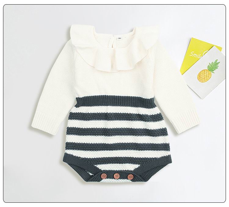 Retail Baby Girl Bodysuits Spring Autumn Peter pan Collar Stripe Knitted Cotton Long Sleeve Overalls Kids Clothing MMX001, Blue
Retail Baby Girl Bodysuits Spring Autumn Peter pan Collar Stripe Knitted Cotton Long Sleeve Overalls Kids Clothing MMX001, Blue