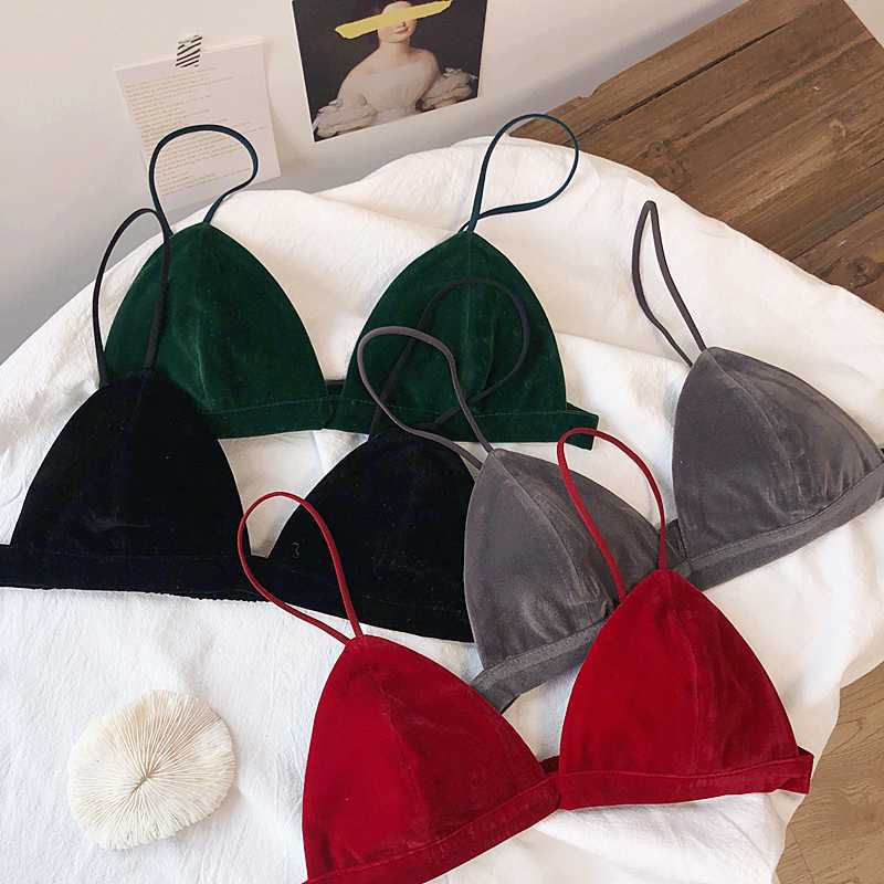 Wriufred Simple velvet underwear sexy triangle cup bralette thin strap plus size bra women comfortable lingerie, As picture show
Wriufred Simple velvet underwear sexy triangle cup bralette thin strap plus size bra women comfortable lingerie, As picture show