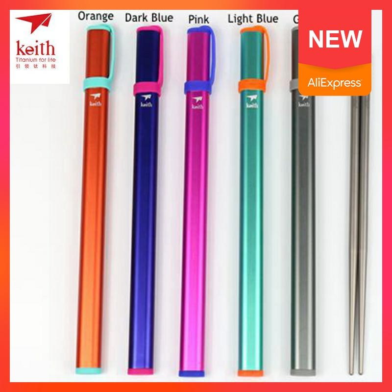 

Keith Pure Titanium Chopsticks Outdoor Tableware Chinese Chopsticks For Camping Picnic Traveling Round Ti5820