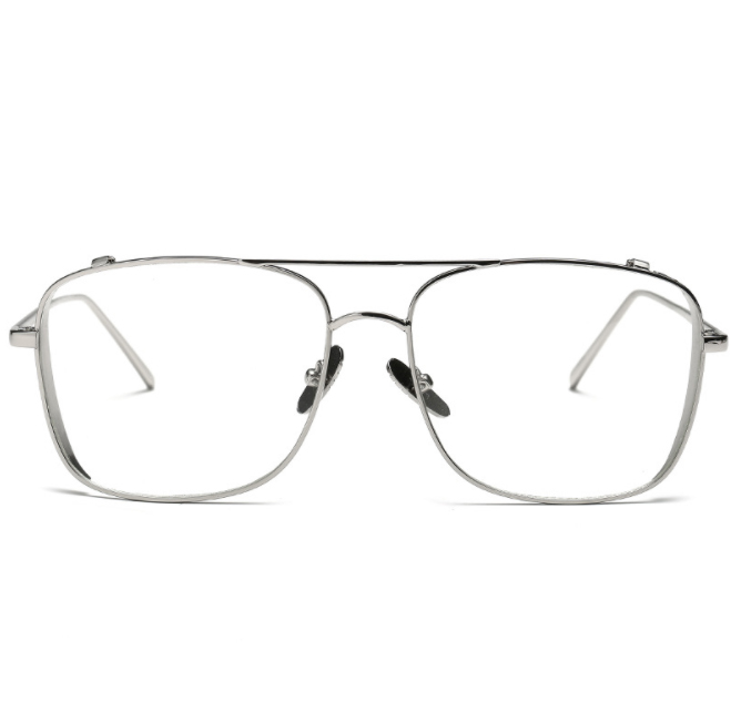 Rock style luxury sunglasses for men square clear lens glasses rim mens full frame oversized vintage gold silver metal sunglasses