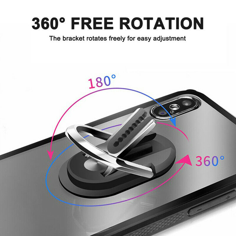 Multipurpose Mobile Phones Holder 360 Degree Car Airs Vent Grip Mount Stand Rotation Magnetic Finger Ring Phone Holders Air Vent Bracket