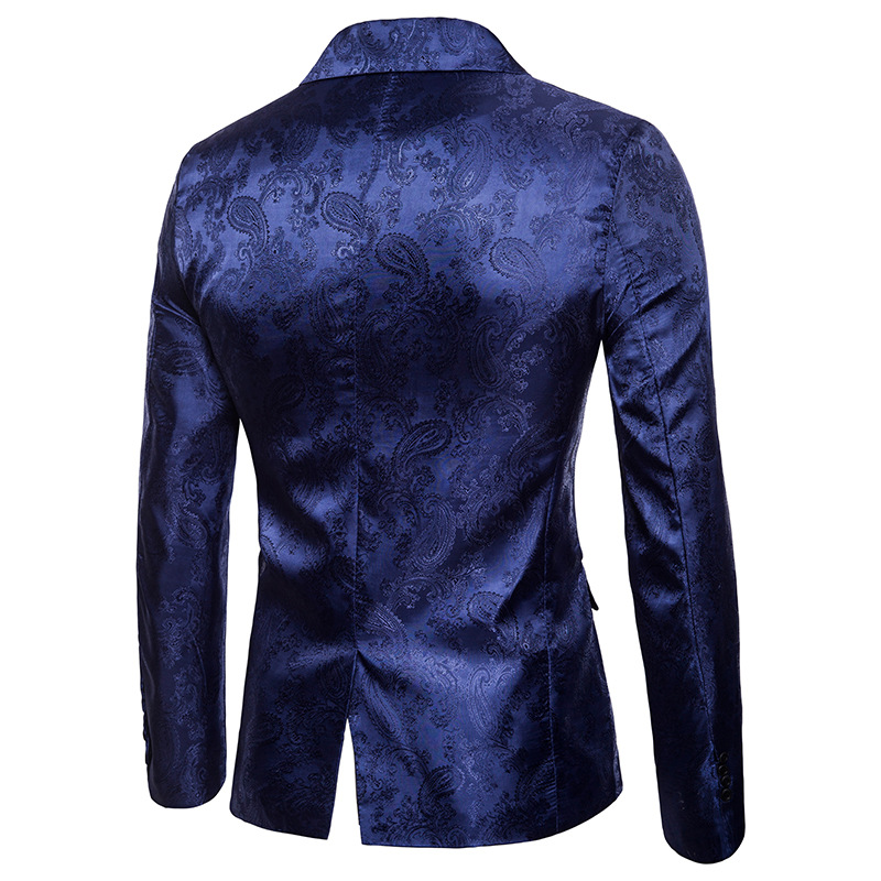 In Stock 6 Colors Mens Designer Jackets Floral Pattern Groom Wedding Tuxedos Peaked Lapel One Button Blazer 1 piece