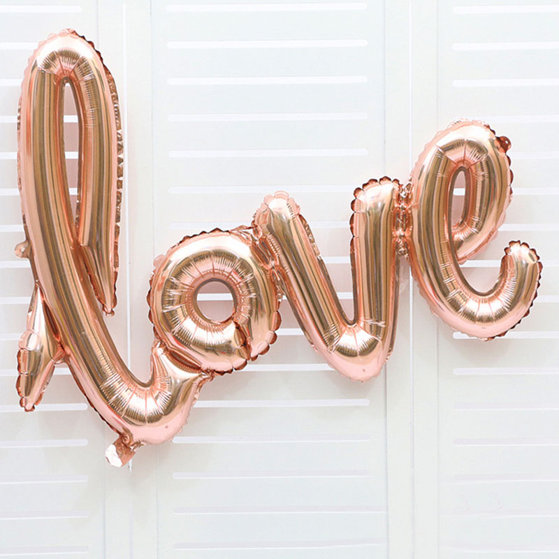 40 inch Champagne Love Balloon Romantic Wedding Bridal Shower Anniversary Script Love Letter Wedding Decor Valentine's Day Decoration
40 inch Champagne Love Balloon Romantic Wedding Bridal Shower Anniversary Script Love Letter Wedding Decor Valentine's Day Decoration