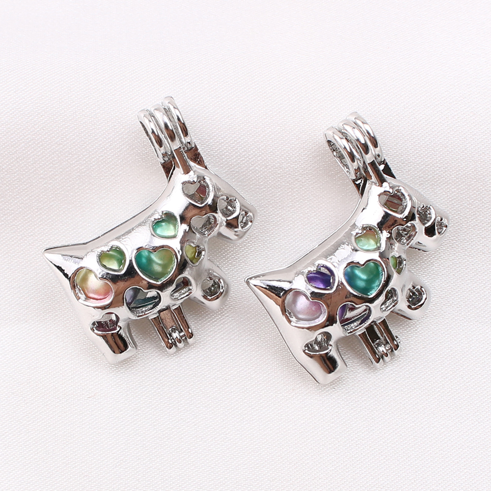 10pcs Cute Animal Cow Love Heart Oyster Pearl Cage Jewelry Perfume Essential Oil Diffuser Cage Lockets Pendant Necklace Charms, Silver
10pcs Cute Animal Cow Love Heart Oyster Pearl Cage Jewelry Perfume Essential Oil Diffuser Cage Lockets Pendant Necklace Charms, Silver