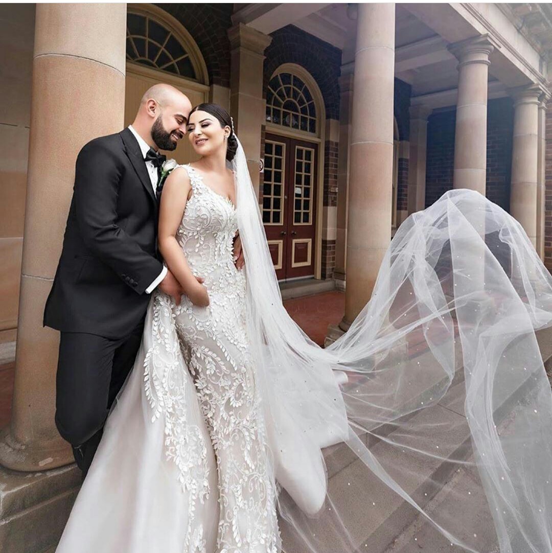 floral mermaid wedding dresses with detachable train sleeveless appliques lace bridal gown custom made sweep train vestidos de novia