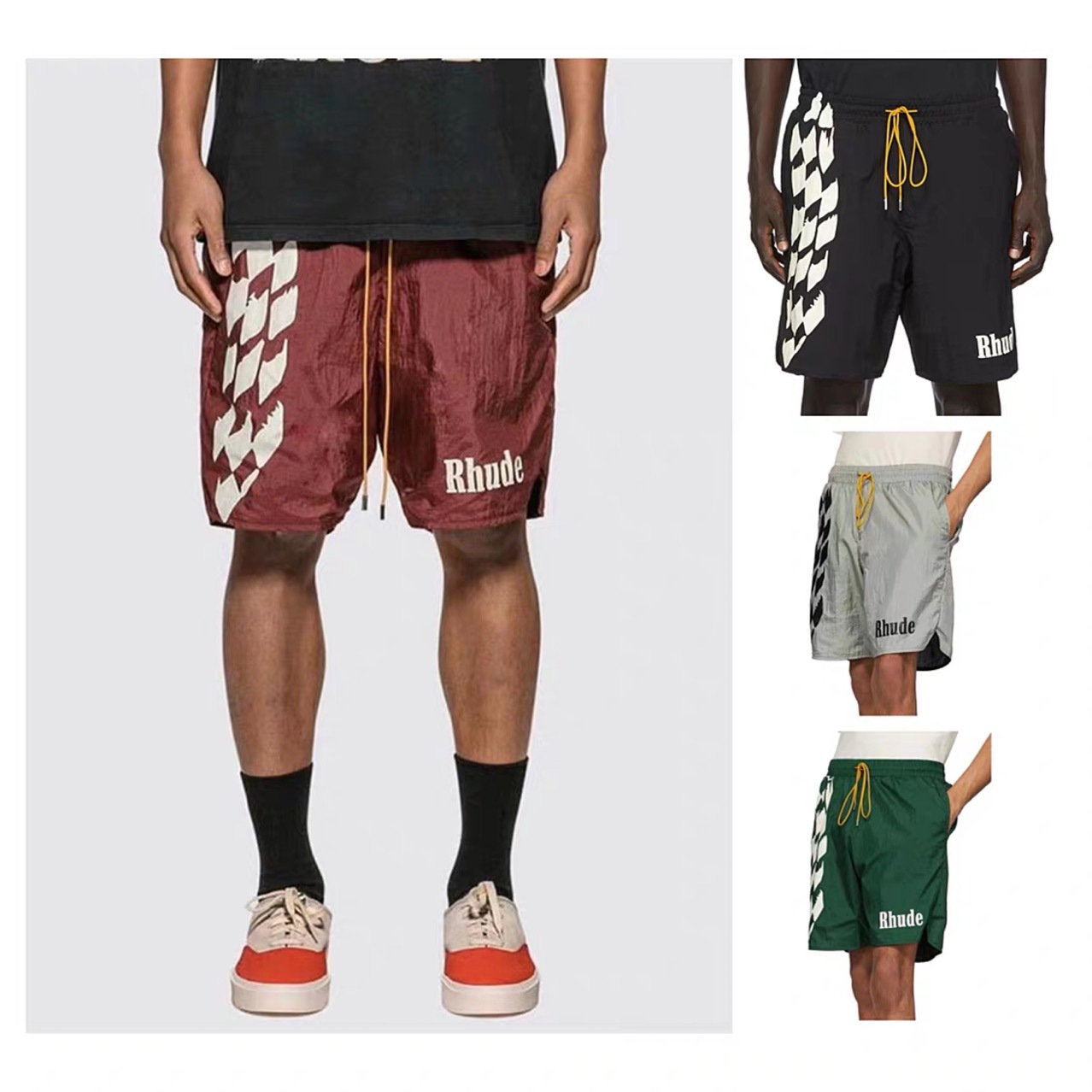 RHUDE 20ss Spring and Summer New Mens Designer Shorts Pants Checkerboard High Street Tide European and American Trend Couple Sports Shorts, White;black
RHUDE 20ss Spring and Summer New Mens Designer Shorts Pants Checkerboard High Street Tide European and American Trend Couple Sports Shorts, White;black