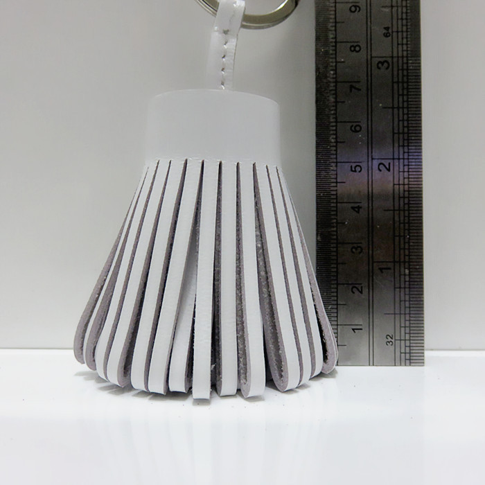 Genuine Lambskin Real Leather Tassel Keychain For Keys Car Key Chain Key Ring Women Bag Charm Pendant Girls