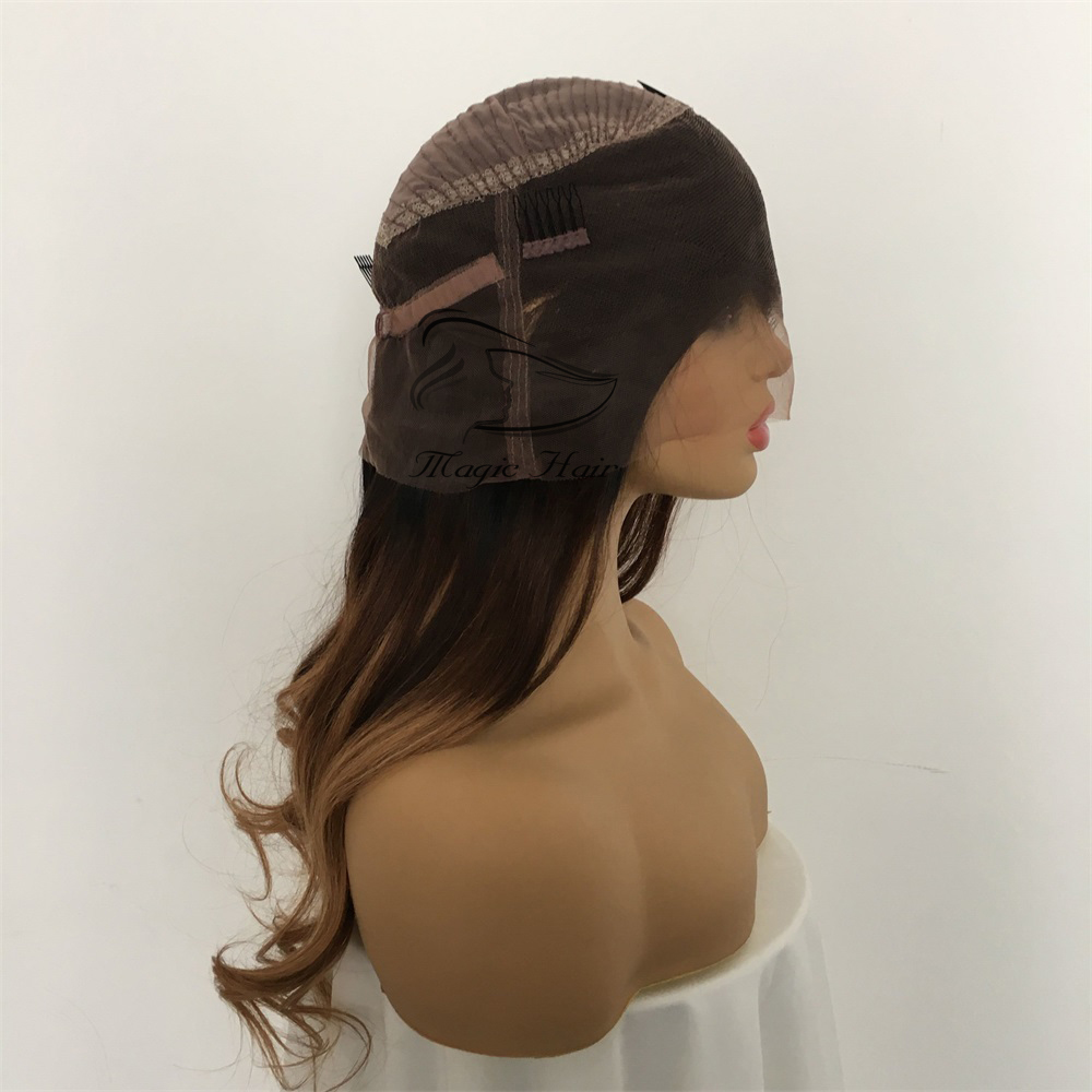 360 full lace human hair wigs Pre Plucked Brazilian Remy Hair ombre color T 1B/4 /30b natural wave human hair Wigs