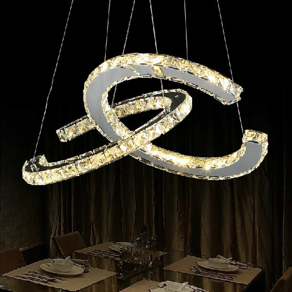 Modern K9 Crystal LED Pendant Light 2 Rings Chandeliers Lighting for living room bar coffee room decoration
Modern K9 Crystal LED Pendant Light 2 Rings Chandeliers Lighting for living room bar coffee room decoration