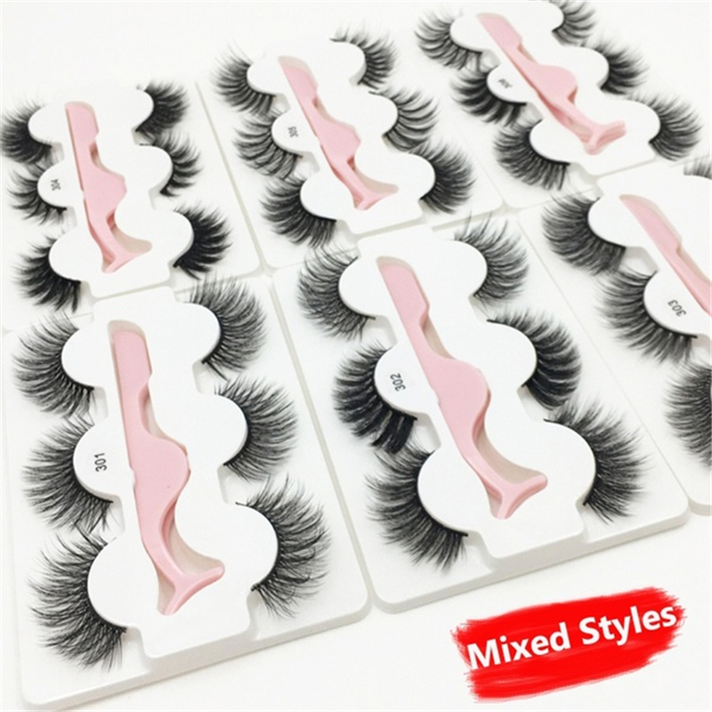 New 5D 3 Pairs Mixed Style Mink Eyelashes with 1 Tweezer False Lashes Extension Tools Set for Beauty
New 5D 3 Pairs Mixed Style Mink Eyelashes with 1 Tweezer False Lashes Extension Tools Set for Beauty