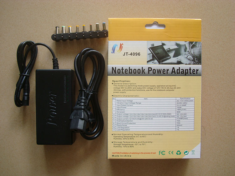 Universal 96W 40A DC Laptop Notebook Charger Power Adapter 12V16V20V24V with US EU AU UK Plug 50pcs Whole