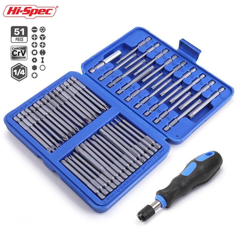 Hi-Spec 50pc 75mm Extra Long Screwdriver Set Reach Bit Set Security Torx Star Hex Spline Bits For Screwdriver Ratchet Handle
Hi-Spec 50pc 75mm Extra Long Screwdriver Set Reach Bit Set Security Torx Star Hex Spline Bits For Screwdriver Ratchet Handle
