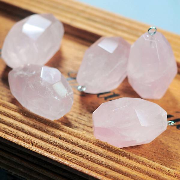 Gemstone Pendant Polygon Men and Women Personality Trend Simple Neck Jewelry Handmade