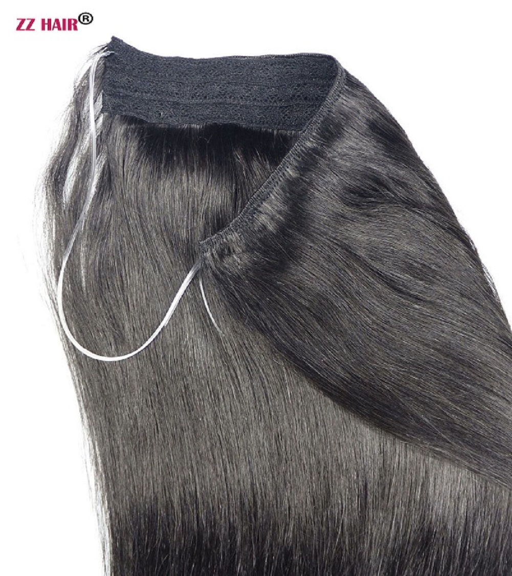 16"-28" One Piece Set 180g 100% Brazilian Remy Flip Human Hair Extensions Fish Line No Clips Natural Straight