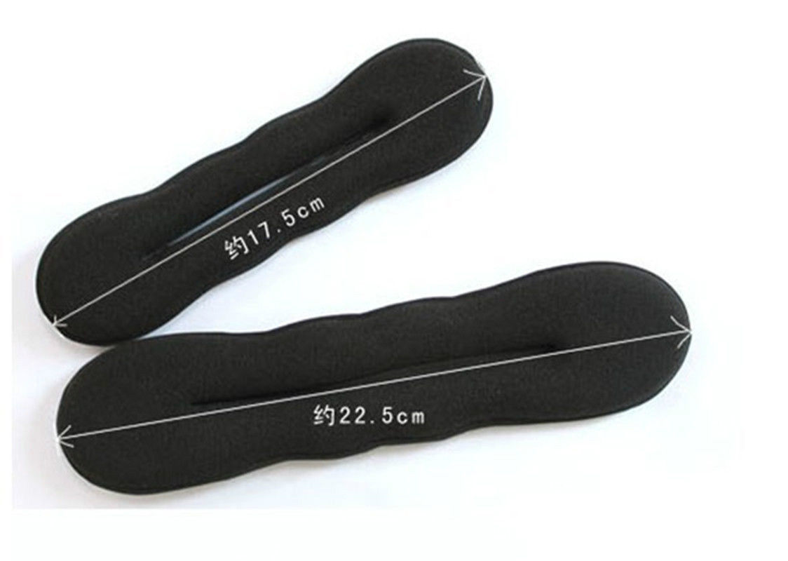 2 xBLack Magic Foam Sponge Hair Styling Donut Bun Maker Former French Twist Tool #R492