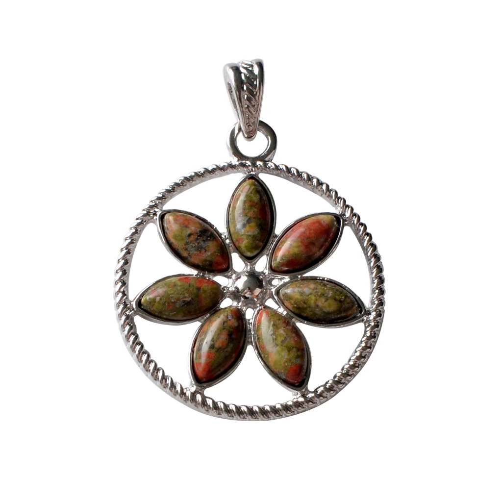 7 petals flower pendant ladies color rainbow romantic pendant necklace daily clothes wild