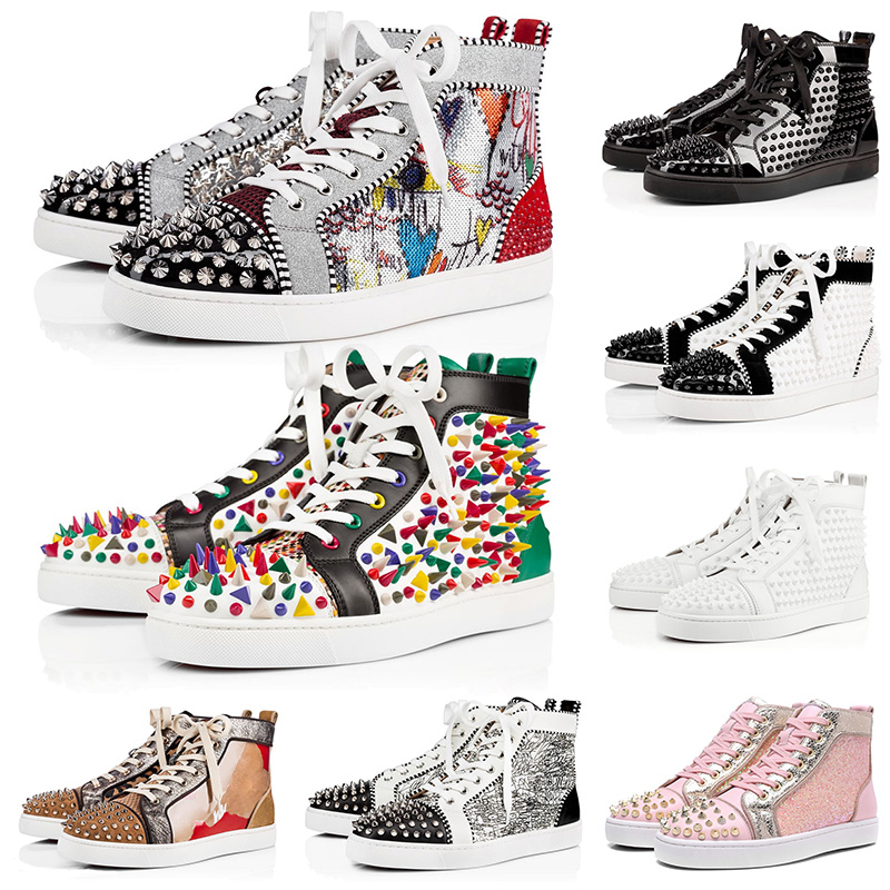 New 2020 Releases Fashion Designer Red Bottoms Sneakers Studded Spikes Flat Designer Luxury Red Bottom For Men Women Platform Casual Shoes, Black
New 2020 Releases Fashion Designer Red Bottoms Sneakers Studded Spikes Flat Designer Luxury Red Bottom For Men Women Platform Casual Shoes, Black