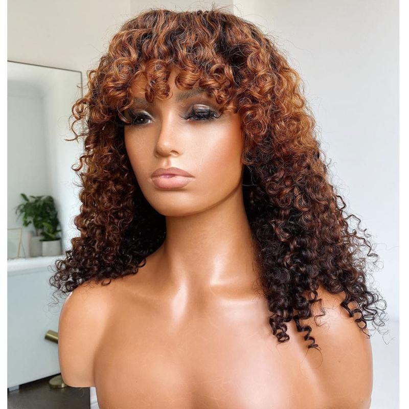 Ombre Fringe Curly Lace Front Human Hair Wigs with Baby Hair Pre Plucked 360 Lace Frontal Wigs with Bangs for Black Women Remy, 13x3 lace front wigs
Ombre Fringe Curly Lace Front Human Hair Wigs with Baby Hair Pre Plucked 360 Lace Frontal Wigs with Bangs for Black Women Remy, 13x3 lace front wigs