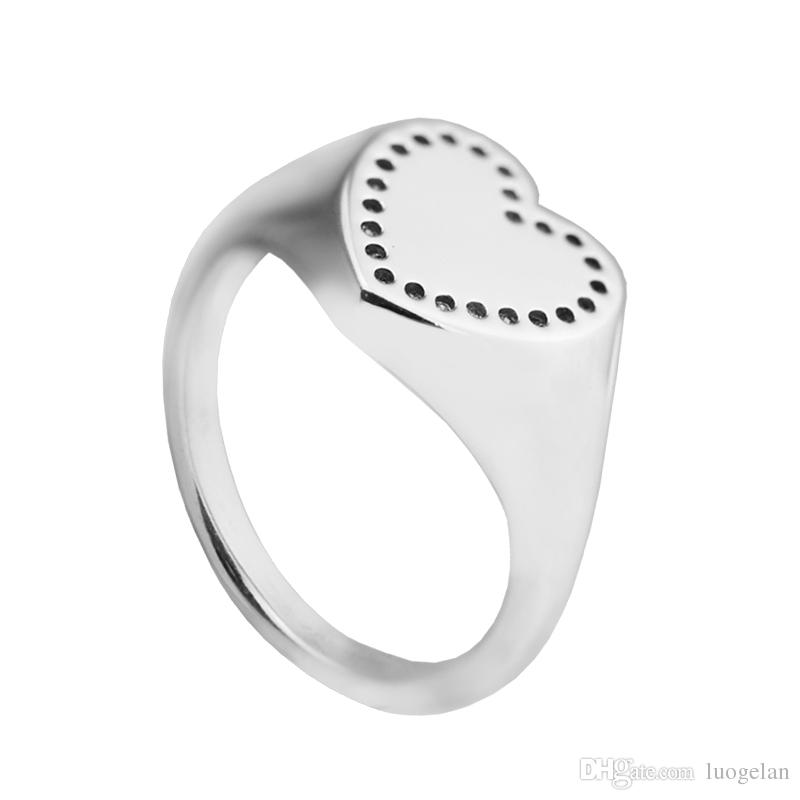 Compatible with Pandora jewelry ring silver Heart Signet rings 100% 925 sterling silver jewelry wholesale DIY For Women
Compatible with Pandora jewelry ring silver Heart Signet rings 100% 925 sterling silver jewelry wholesale DIY For Women