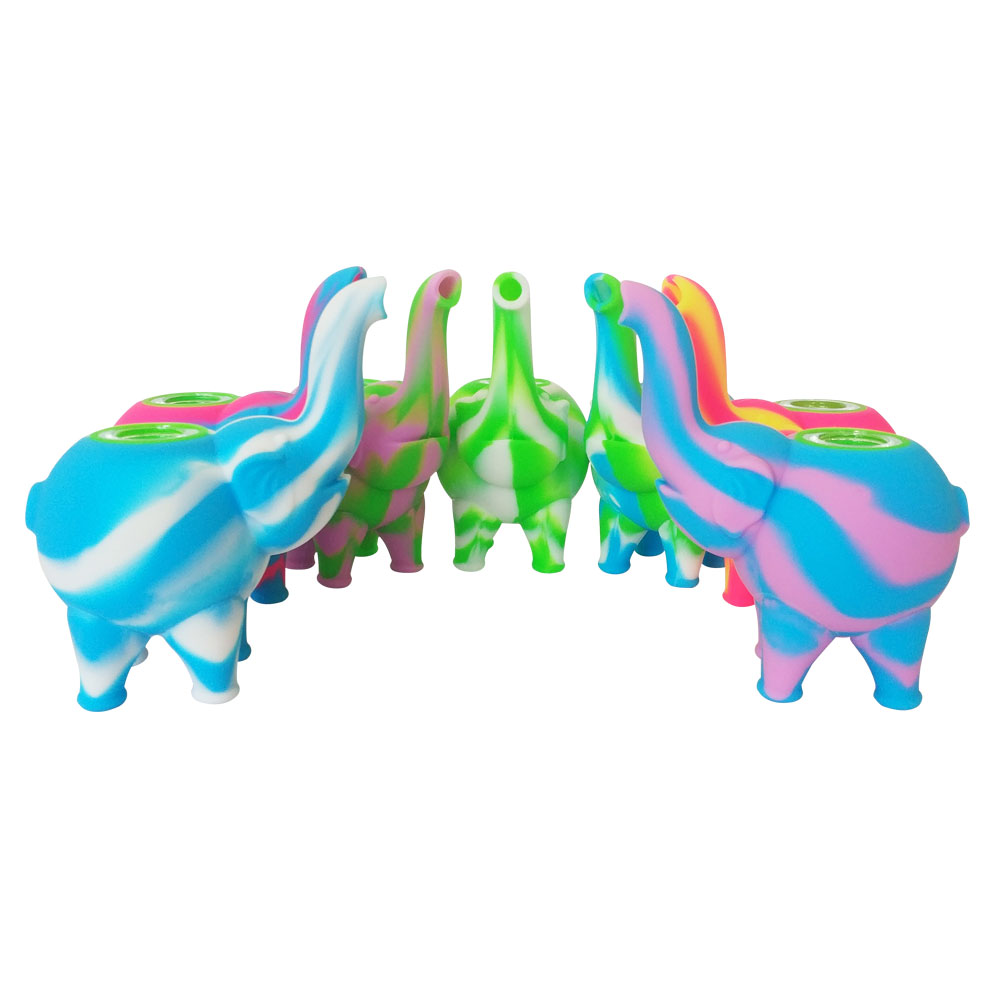 Elephant Silicone Bubbler Smoking Bong 4.5" Unique Portable Travel Animal Dry Herb Flower Tobacco Dabbing Oil Water Pipes With Glass Bowl
Elephant Silicone Bubbler Smoking Bong 4.5" Unique Portable Travel Animal Dry Herb Flower Tobacco Dabbing Oil Water Pipes With Glass Bowl