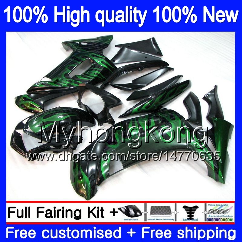 Bodys For KAWASAKI 650R ER6 F 650 R ER-6F 2006 2007 2008 204MY.0 ER 6 F 650R-ER6F ER6F 06 08 ER 6F 06 07 08 Full Fairing Kit Green flames, No. 1
Bodys For KAWASAKI 650R ER6 F 650 R ER-6F 2006 2007 2008 204MY.0 ER 6 F 650R-ER6F ER6F 06 08 ER 6F 06 07 08 Full Fairing Kit Green flames, No. 1
