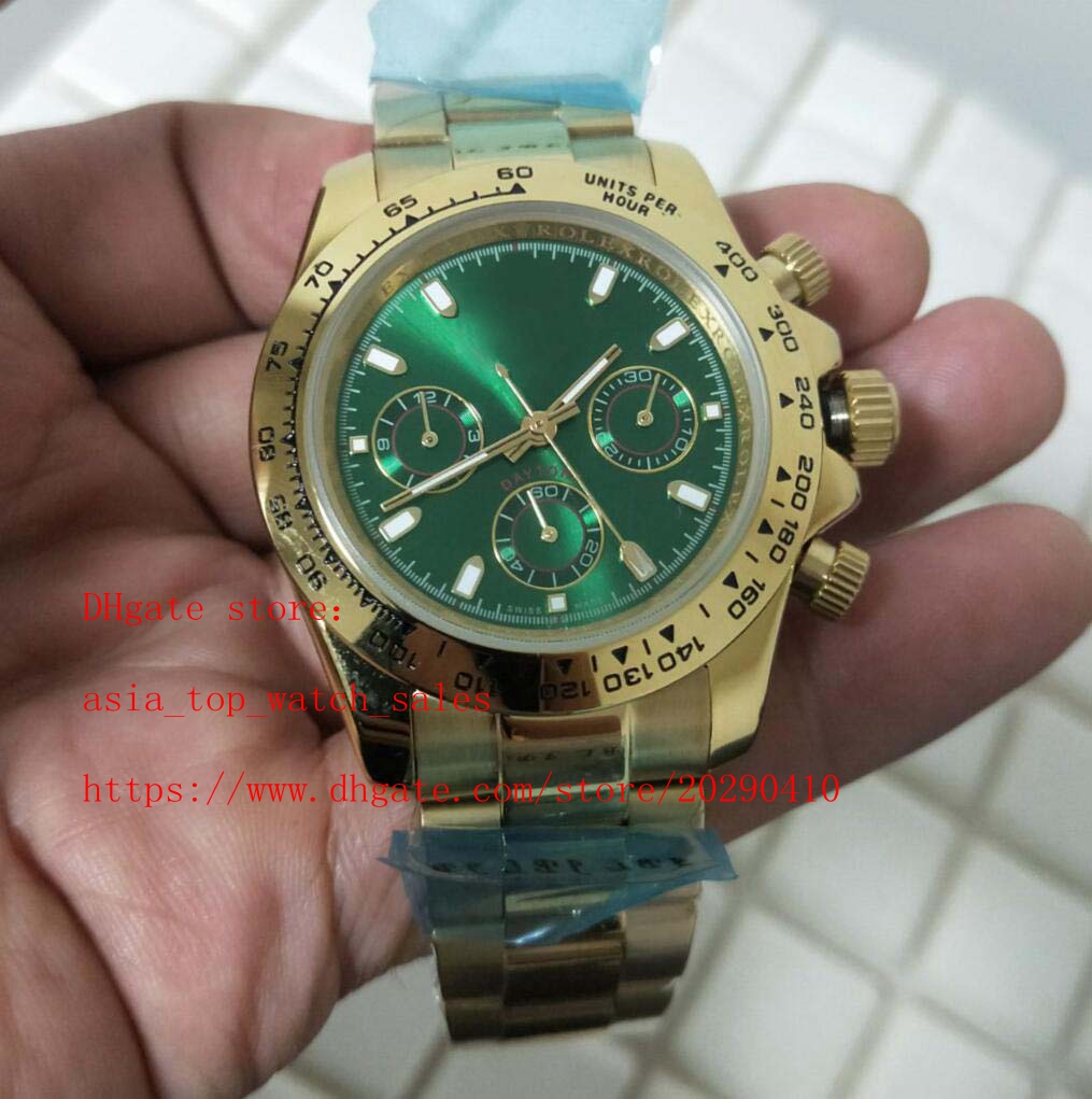 latest product Hot Sell Mens watches 40mm Green dial 116503 116508 18k Yellow Gold GREEN DIAL Mechanical Automatic Excellent Mens Watch Watc, Slivery;brown
latest product Hot Sell Mens watches 40mm Green dial 116503 116508 18k Yellow Gold GREEN DIAL Mechanical Automatic Excellent Mens Watch Watc, Slivery;brown
