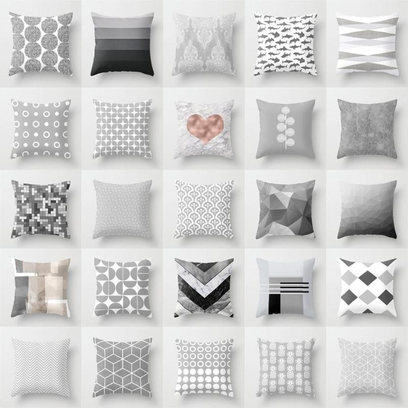 Pillowcase Gray Geometric Pattern Simple Style Pillowcase Square Waist Cushion Bedroom Sofa Household Items Pillow Case, 12
Pillowcase Gray Geometric Pattern Simple Style Pillowcase Square Waist Cushion Bedroom Sofa Household Items Pillow Case, 12