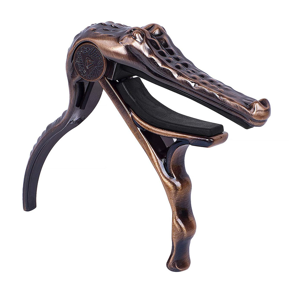 Alice A007G Crocodile Aluminum Alloy Acoustic Folk Guitar Capo Clamp