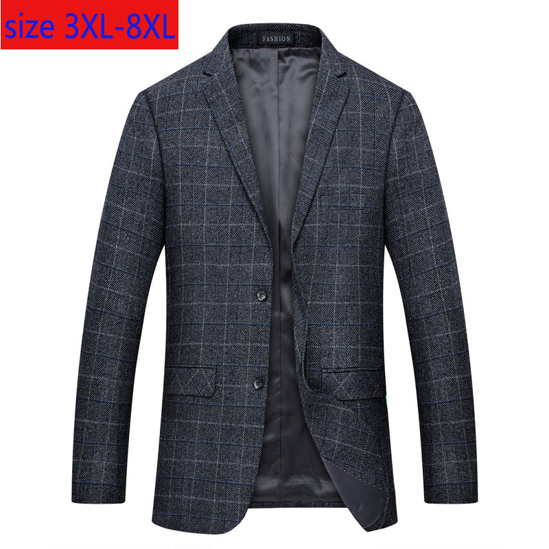 New Arrival Autumn Men Fashion Casual Chequered Suit Jacket Single Breasted Super Large Plus Size 3XL  5XL 6XL 7XL 8XL, 18018 
New Arrival Autumn Men Fashion Casual Chequered Suit Jacket Single Breasted Super Large Plus Size 3XL  5XL 6XL 7XL 8XL, 18018