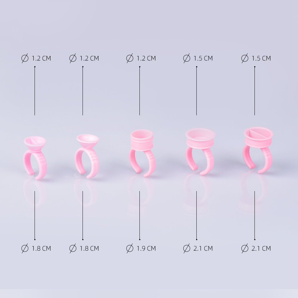 300Pcs Disposable Caps Microblading Pink Ring Tattoo Ink Cup For Supplies Accessorie Makeup Tattoo Art Tools