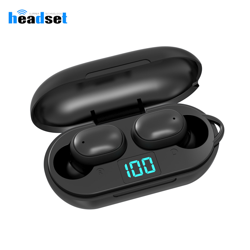 Mini tws h6 wireless bluetooth headset with led power display earphone pk a6s e6s earbuds, Black
Mini tws h6 wireless bluetooth headset with led power display earphone pk a6s e6s earbuds, Black