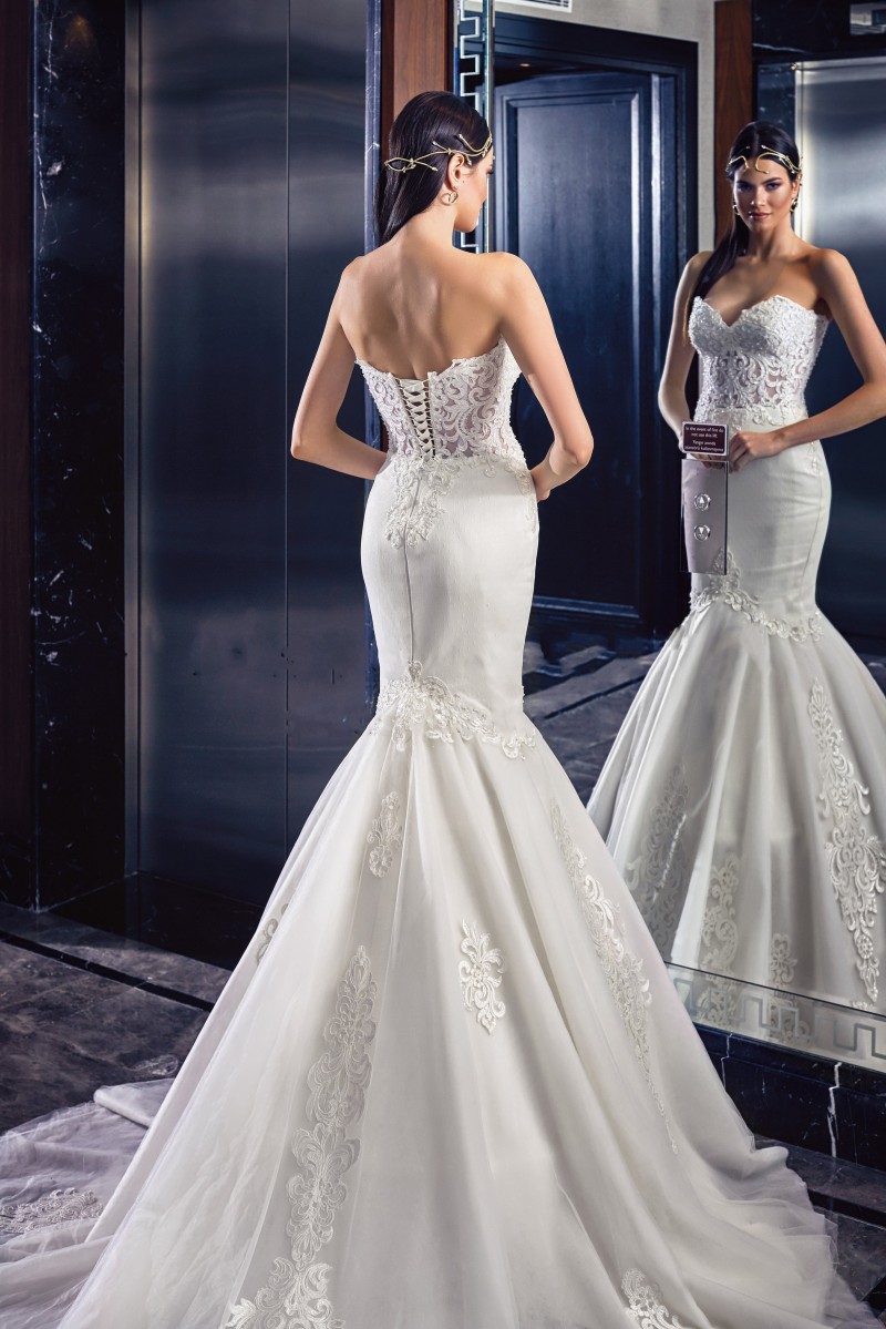 Milva 2019 Gorgeous Mermaid Lace Wedding Dresses Bridal Gowns With Detachable Sleeve Appliqued Sweetheart Sweep Train Vestidos De Nnovia