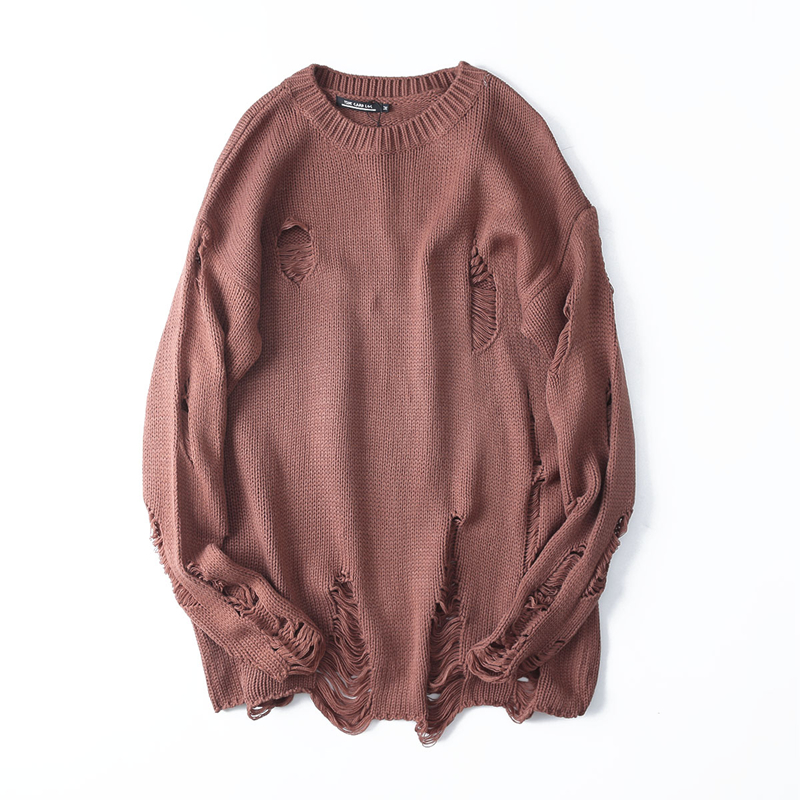 Men Ripped Destroyed Hole Knitted Sweater Hip Hop Punk Pullover Men Couple Striped Vintage Oversize Knitwear Loose, Black
Men Ripped Destroyed Hole Knitted Sweater Hip Hop Punk Pullover Men Couple Striped Vintage Oversize Knitwear Loose, Black