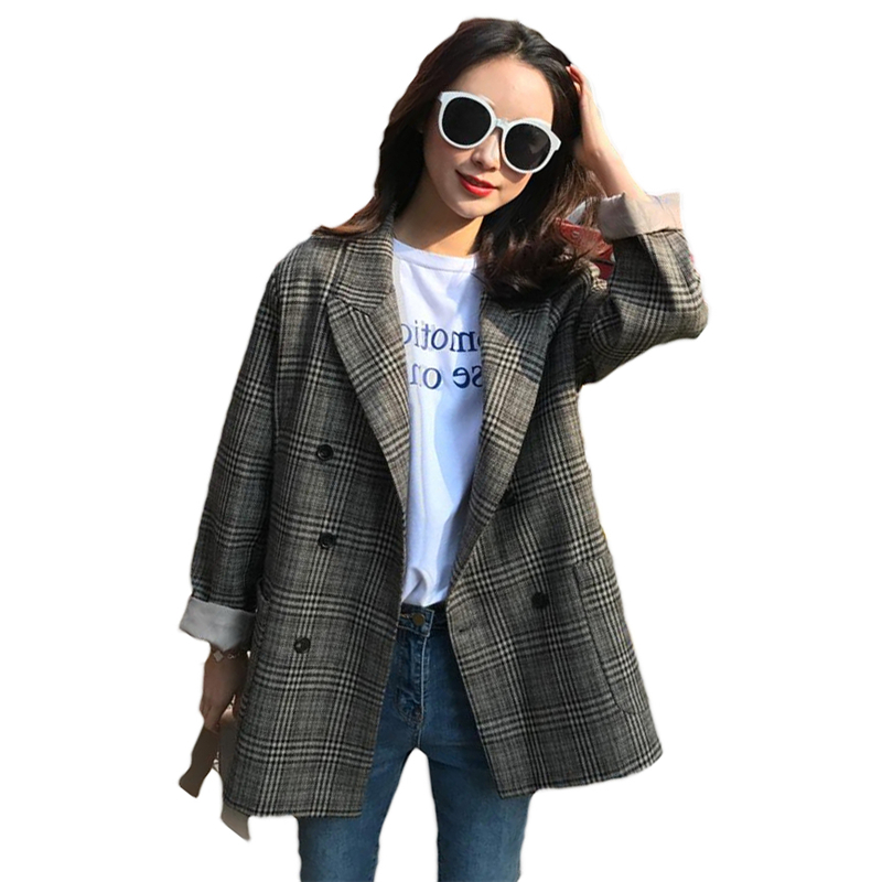2019 Spring Autumn New Plus Size Women Plaid Blazers Coats Casual Long Sleeve Loose Lattice Suit Jackets Female Outerwear A296, Coffe
2019 Spring Autumn New Plus Size Women Plaid Blazers Coats Casual Long Sleeve Loose Lattice Suit Jackets Female Outerwear A296, Coffe