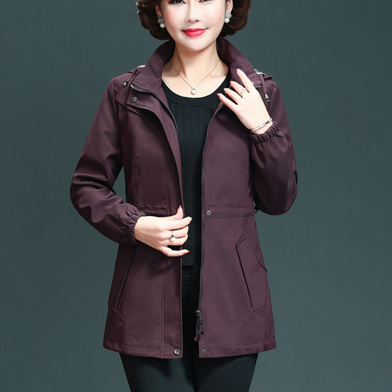 2020 spring autumn women's new solid color large size windbreaker hooded coat mid-length drawstring waist trench coat j2, Purple
2020 spring autumn women's new solid color large size windbreaker hooded coat mid-length drawstring waist trench coat j2, Purple